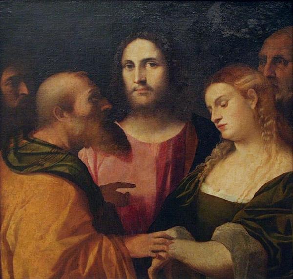 Palma il Vecchio Christ and the Adulteress oil painting image